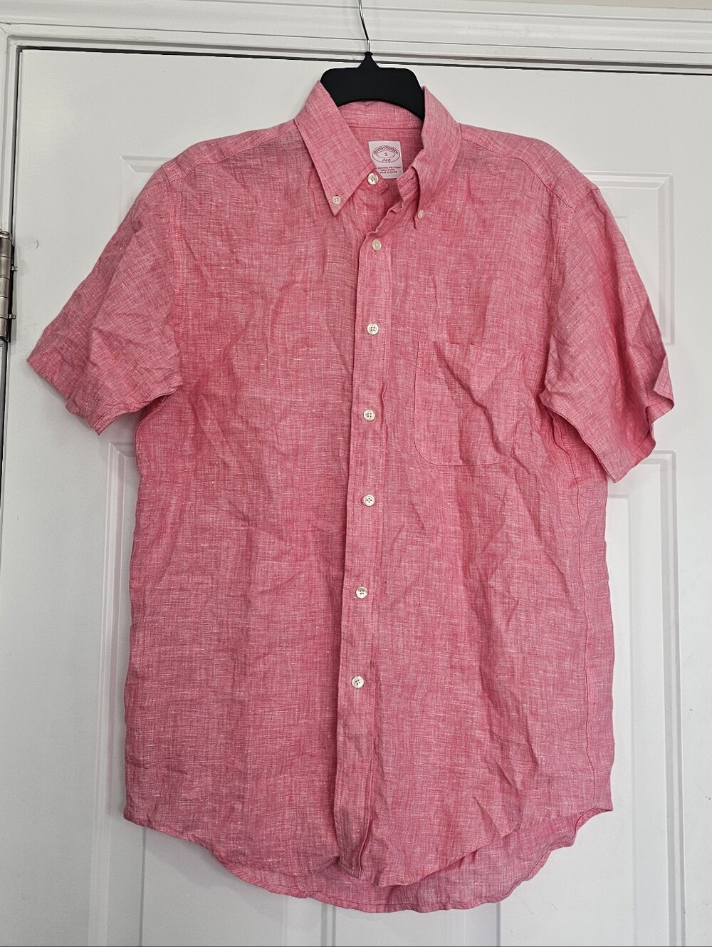 Brooks Brothers 346 Linen Men's Short-Sleeve Button-Down Shirt Size Small {Bx3}